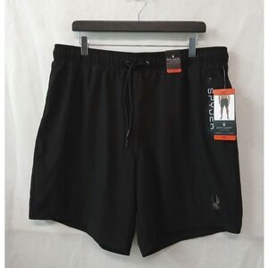 NEW Spyder Swim Mens Black Board Shorts UV Protection Trunks XXL 1574791 NWT